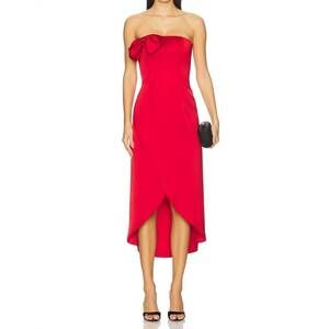 NEW KIKA VARGAS almaz dress in red